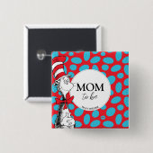 Badge Carré 5 Cm Chat dans le Chapeau | Future Maman (Devant & derrière)