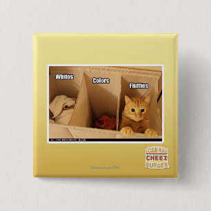 Badge Carré 5 Cm Chat de blanchisserie