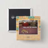 Badge Carré 5 Cm Chat de désobéissance civile (Devant & derrière)