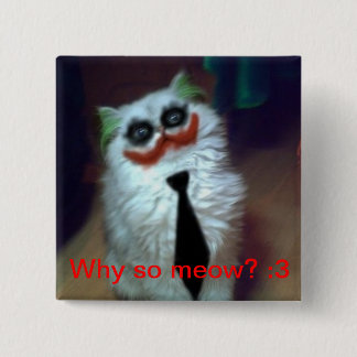 Badge Carré 5 Cm Chat de joker