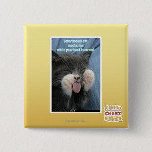 Badge Carré 5 Cm Chat de Smartmouth