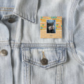 Badge Carré 5 Cm Chat de Smartmouth (En situation)