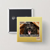 Badge Carré 5 Cm Chat de sous-sol (Devant & derrière)