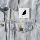 Badge Carré 5 Cm Chat obtenu ? (En situation)