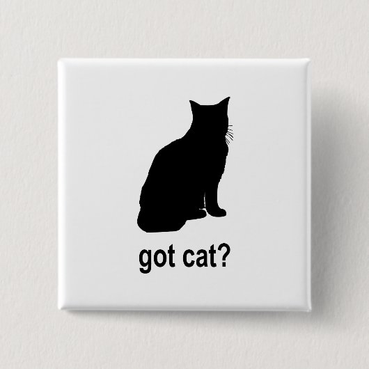 Badge Carré 5 Cm Chat obtenu ? (Devant)