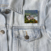 Badge Carré 5 Cm Château (En situation)