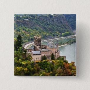 Badge Carré 5 Cm Château