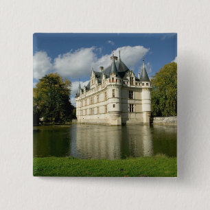 Badge Carré 5 Cm Château d'Azay-le-Rideau, Indre-et-Loire, 2
