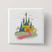 Badge Carré 5 Cm Château de contes de fées (Devant)