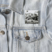 Badge Carré 5 Cm Château de Dunnottar (En situation)