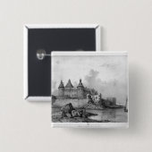 Badge Carré 5 Cm Château de Kalmar (Devant & derrière)