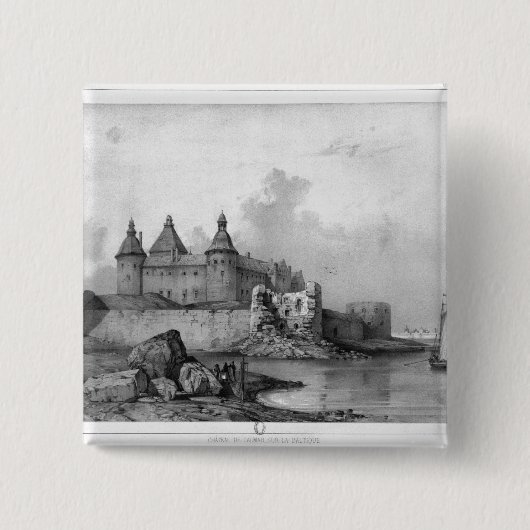 Badge Carré 5 Cm Château de Kalmar (Devant)