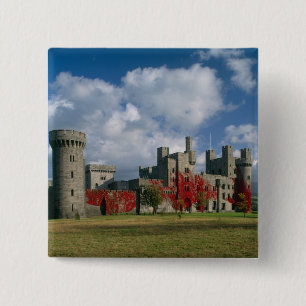 Badge Carré 5 Cm Château de Penrhyn, Gwynedd, Pays de Galles