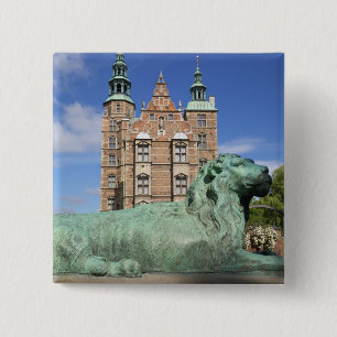 Badge Carré 5 Cm Château de Rosenborg, Copenhague, Danemark