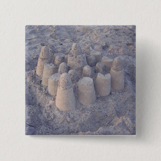 Badge Carré 5 Cm château de sable