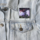 Badge Carré 5 Cm Château du Dragon (En situation)