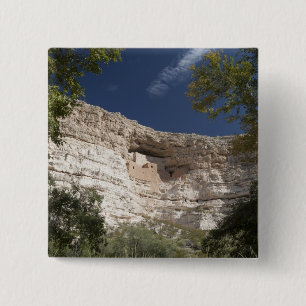 Badge Carré 5 Cm Château Montezuma Monument National, Arizona 2