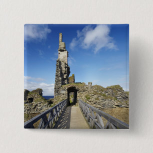 Badge Carré 5 Cm Château Sinclair Girnigoe, Wick, Caithness, 2