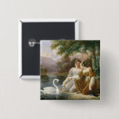 Badge Carré 5 Cm Châtelaines (Devant & derrière)