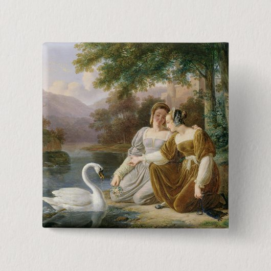 Badge Carré 5 Cm Châtelaines (Devant)