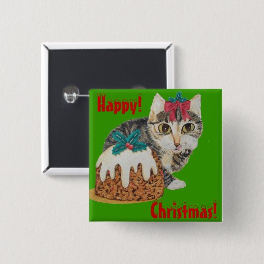 Badge Carré 5 Cm chaton chaton chaton mignon pouding pouding pour n (Devant & derrière)