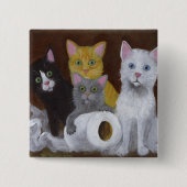 Badge Carré 5 Cm Chatons Joueurs (Devant)