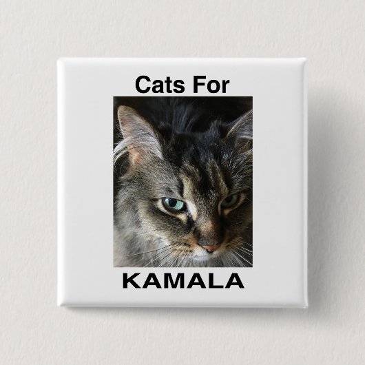 Badge Carré 5 Cm Chats Lelo pour Kamala (Devant)