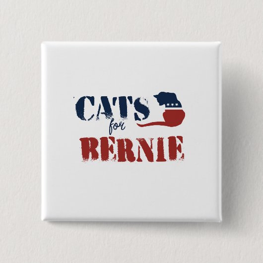 Badge Carré 5 Cm Chats pour Bernie (Devant)