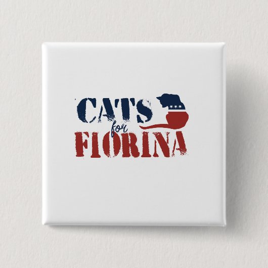 Badge Carré 5 Cm Chats pour Carly Fiorina (Devant)