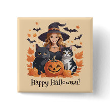 Chats sorciers chauves-souris et Halloween Citroui