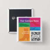 Badge Carré 5 Cm Chaussures de mode de modèle de bouton (Devant & derrière)