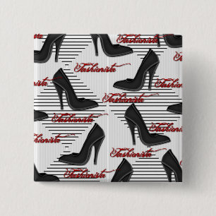 Badge Carré 5 Cm Chaussures noires-Fashionista-Button