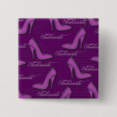 Badge Carré 5 Cm Chaussures roses-Fashionista-Button (Devant)