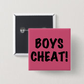 Badge Carré 5 Cm Cheat de Boys (Devant & derrière)