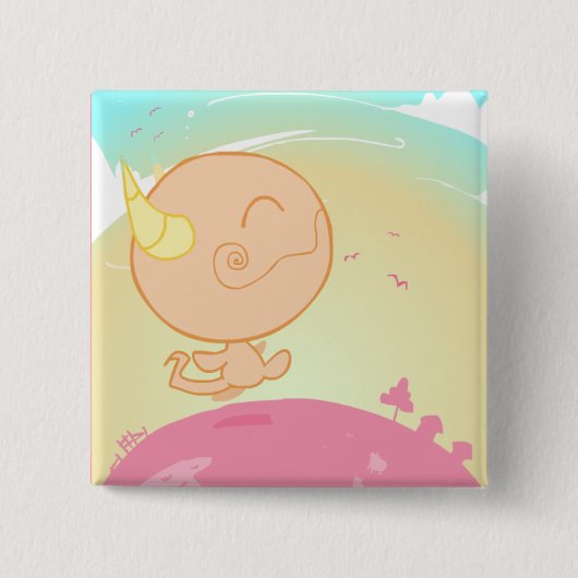 Badge Carré 5 Cm Cheesezilla (Devant)