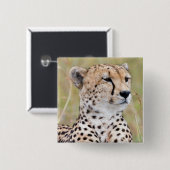 Badge Carré 5 Cm Cheetah (Devant & derrière)