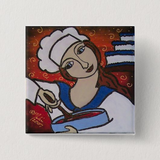 Badge Carré 5 Cm chef (Devant)