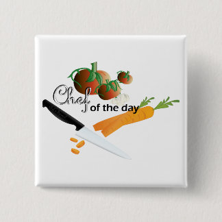 Badge Carré 5 Cm chef de la broche du jour