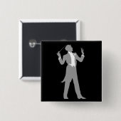Badge Carré 5 Cm Chef d'orchestre (Devant & derrière)