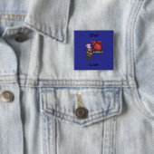 Badge Carré 5 Cm Chef Love Pin (En situation)