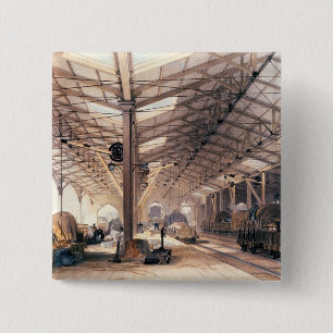 Badge Carré 5 Cm Chemin de fer de Great Western : Fret jeté chez