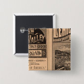 Badge Carré 5 Cm Chemin de fer de Lehigh Valley (Devant & derrière)