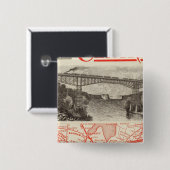 Badge Carré 5 Cm Chemin de fer du Michigan Central (Devant & derrière)