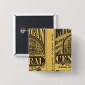 Badge Carré 5 Cm Chemin de fer du Michigan Central (Devant & derrière)