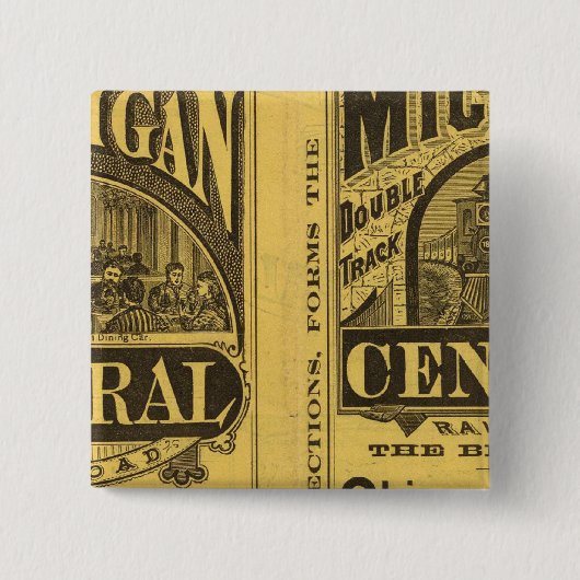 Badge Carré 5 Cm Chemin de fer du Michigan Central (Devant)