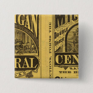 Badge Carré 5 Cm Chemin de fer du Michigan Central