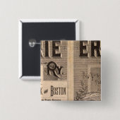 Badge Carré 5 Cm Chemin de fer Erie (Devant & derrière)