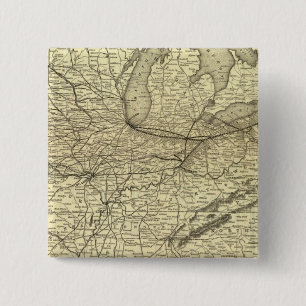 Badge Carré 5 Cm Chemin de fer New York, Pennsylvanie et Ohio