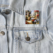 Badge Carré 5 Cm Chemin de la mémoire I (En situation)