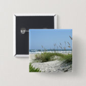 Badge Carré 5 Cm Chemin vers l'île de Mer-Ocracoke (Devant & derrière)